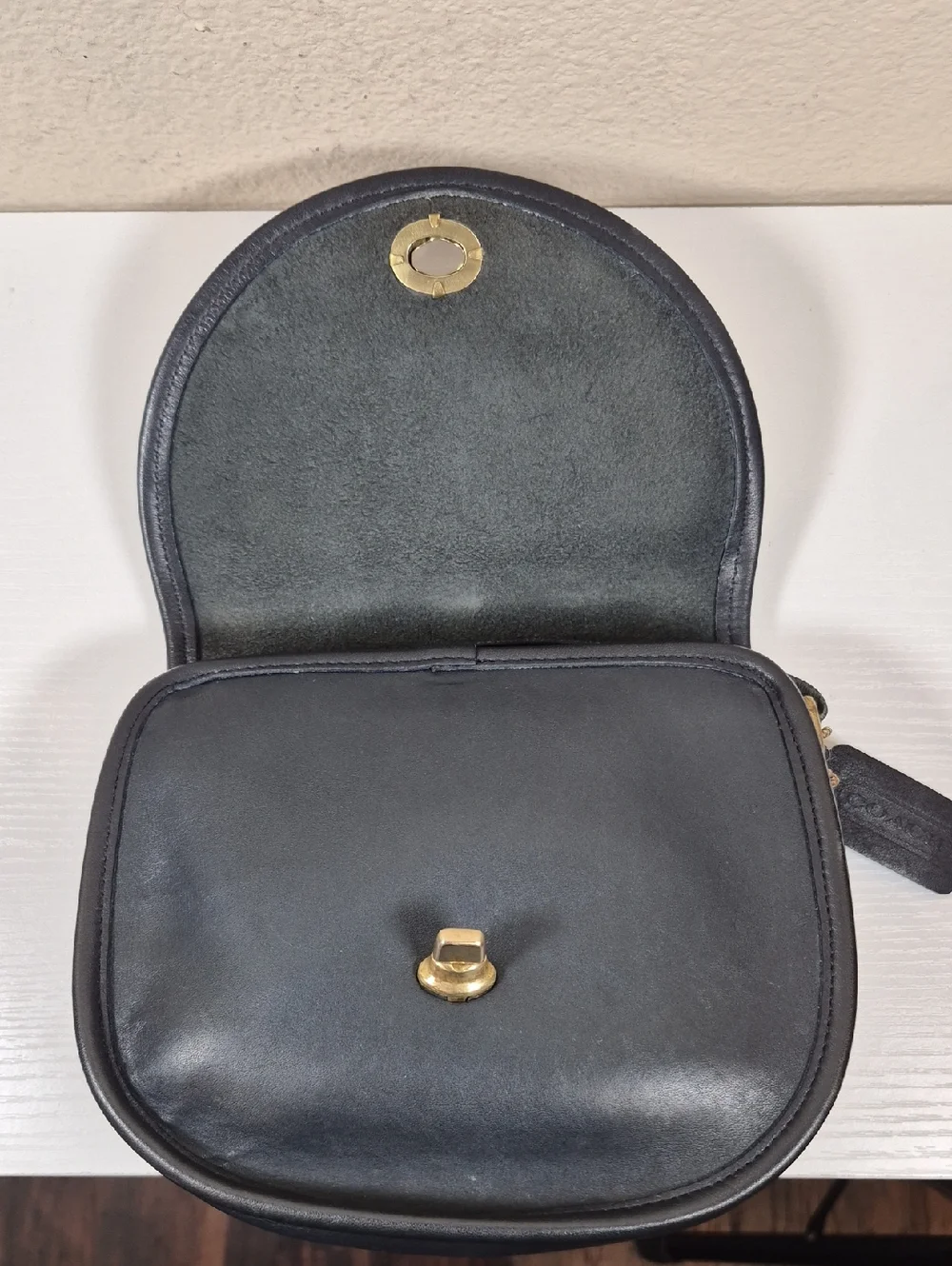 Vintage Coach Navy Watson Bag #9981